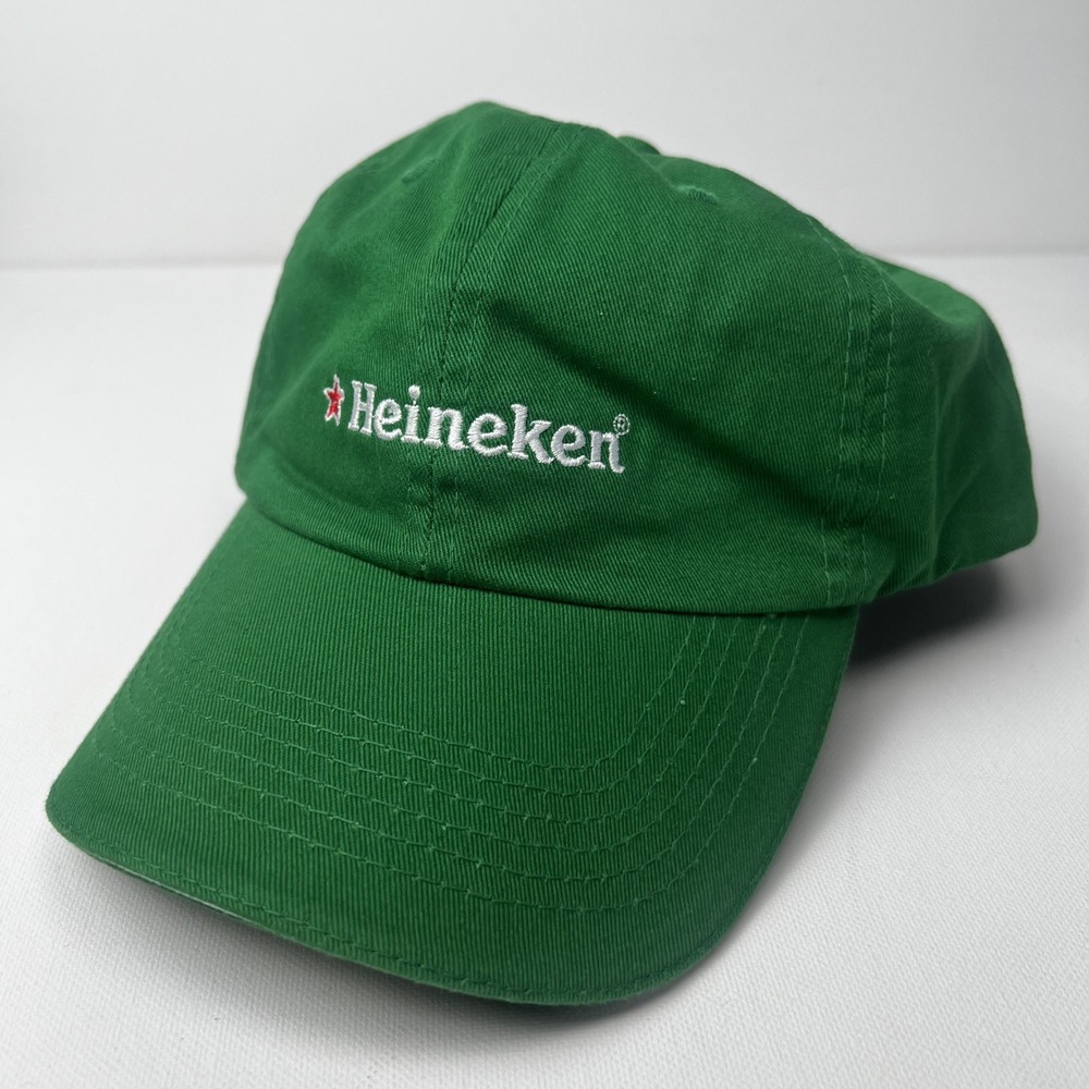 Heineken Beer Promotional Baseball Cap Green Embroidered Logo Dad Hat Adjustable